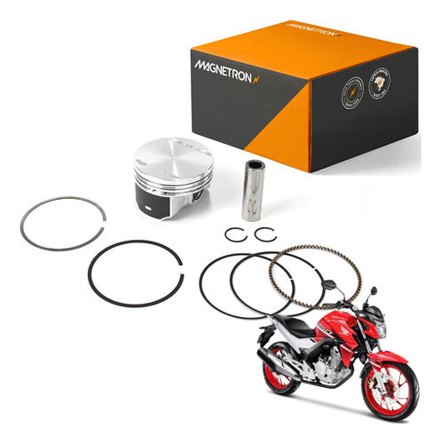 Kit Pistão com Anéis Magnetron Honda Cb 250f Twister 2016 em diante 0,50 mm