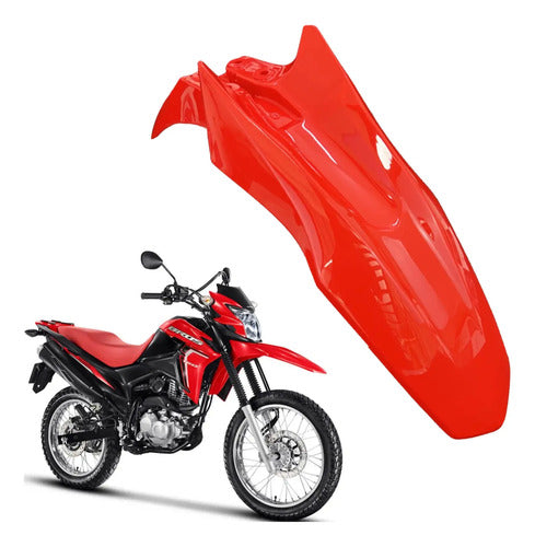 Paralama Dianteiro Paramotos Honda Bros 160 2022 a 2024 Vermelho