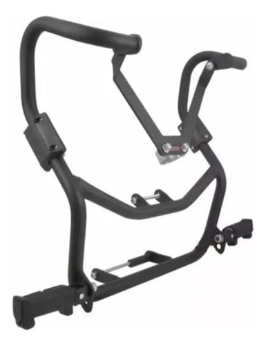 Protetor de Carenagem Protetor de Motor com Pedaleira Chapam Honda Bros 150 2009 a 2015 Preto Fosco