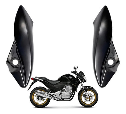 Par de Bananinhas Carenagens Laterais do Farol Paramotos Honda Cb 300r 2009 em diante Preto Fosco