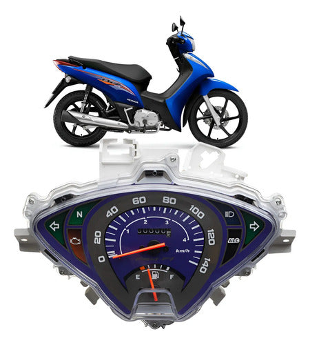 Painel Velocímetro Completo Condor Honda Biz 125 2011 a 2012 Partida a Pedal Azul