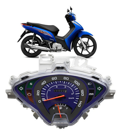 Painel Velocímetro Completo Condor Honda Biz 125 2011 a 2012 Partida a Pedal Azul