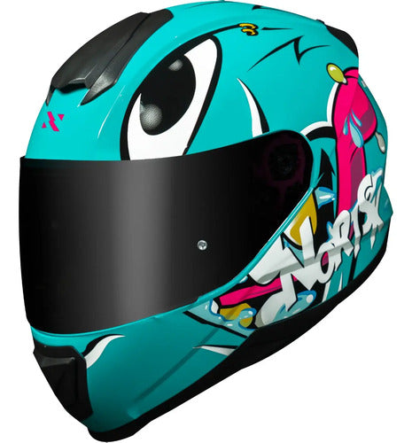 Capacete Norisk Razor Mad Azul Brilhante