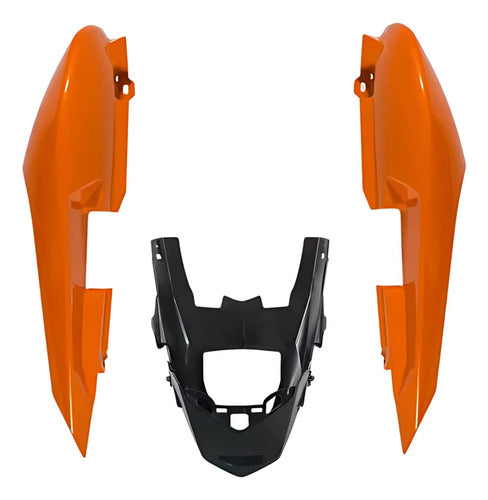 Rabeta Lateral Completa Paramotos Yamaha Fazer 150 2014 a 2015 Laranja Metálico