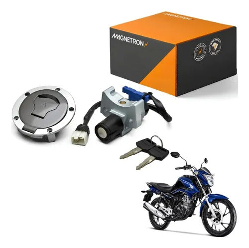 Conjunto de Travas Magnetron Honda Cg 125 Fan 2016 em diante Cg 160 Titan Fan 2022 a 2024