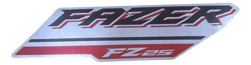 Adesivo da Tomada de Ar Esquerda Yamaha Fazer Fz25 250 2018 a 2021 Vermelho Fosco