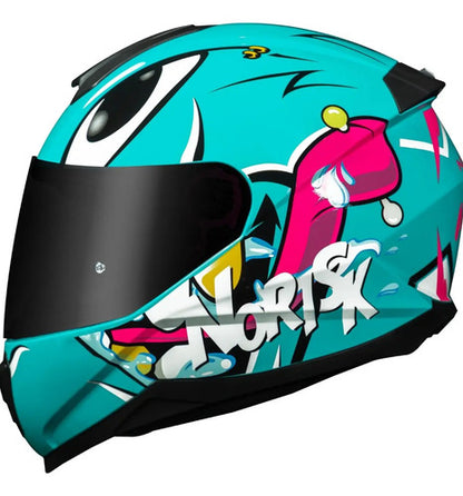 Capacete Norisk Razor Mad Azul Brilhante