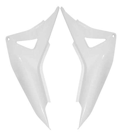 Par de Guias de Ar Abas do Tanque Paramotos Honda Bros 160 2015 a 2021 Branco