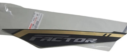 Adesivo da Tampa Lateral Esquerda Yamaha Factor 150 2024 Preto Dourado