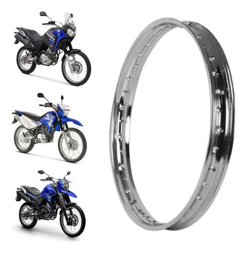 Aro de Roda Traseira Smartfox Honda Xlr 125 Tornado 250 Yamaha Ténéré Lander 250 2.15x18 Cromado