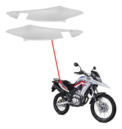 Par de Rabetas Laterais Paramotos Honda Xre 300 2016 a 2018 Branco