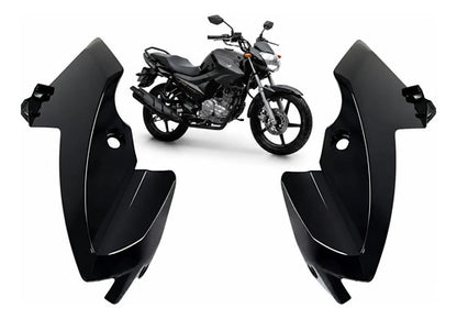 Par de Carenagens Laterais do Farol Paramotos Yamaha Factor 150 2016 a 2024 Preto