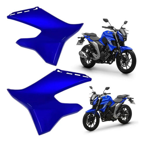Par de Abas do Tanque Inferiores Paramotos Yamaha Fazer Fz25 250 Azul
