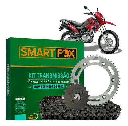 Kit Relação Smartfox com Retentor Honda Bros 150 2003 em diante 428OH 130L 50/17T