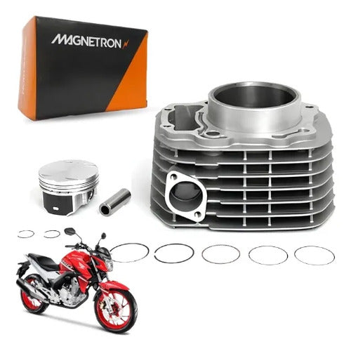 Kit Cilindro Pistão e Anéis Magnetron Honda Cb 250f Twister 2016 em diante Crf 250f 2019 a 2024