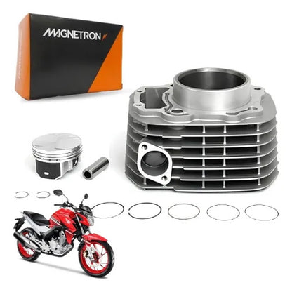 Kit Cilindro Pistão e Anéis Magnetron Honda Cb 250f Twister 2016 em diante Crf 250f 2019 a 2024