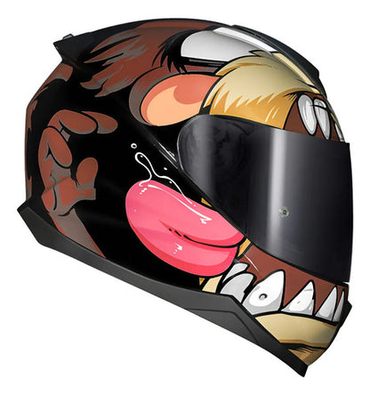 Capacete Norisk Razor Looney Tunes Taz Preto Brilhante