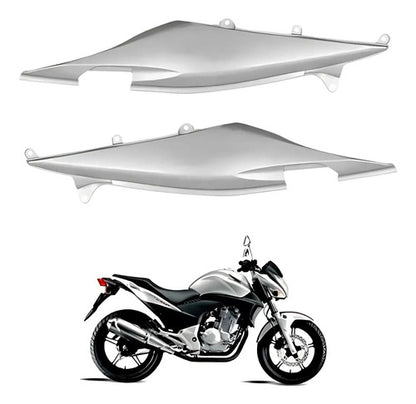 Par de Rabetas Laterais Paramotos Honda Cb 300r 2009 em diante Prata