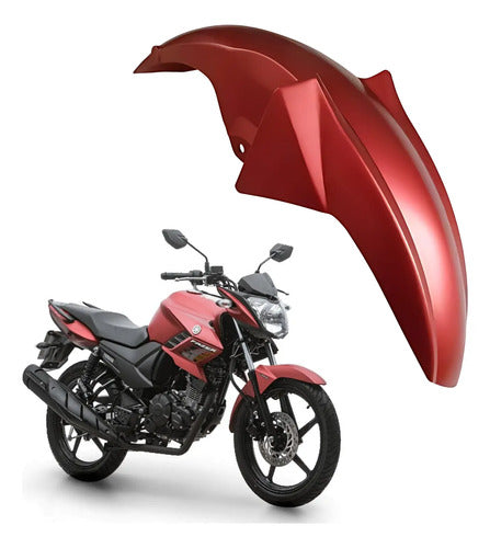 Paralama Dianteiro Paramotos Yamaha Fazer 150 2014 a 2025 Vermelho Fosco