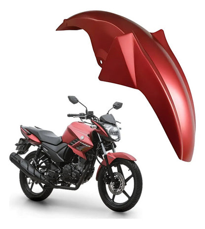 Paralama Dianteiro Paramotos Yamaha Fazer 150 2014 a 2025 Vermelho Fosco
