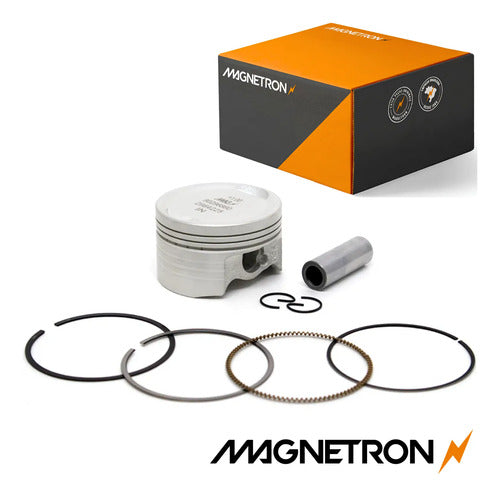 Kit Pistão com Anéis Magnetron Honda Cg 150 Titan Fan 2004 a 2015 Bros 150 2006 a 2014 1,00 mm