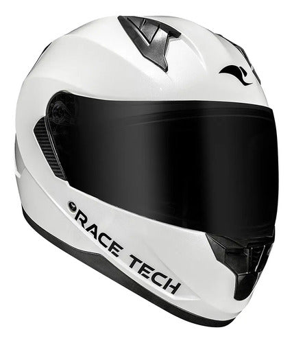Capacete Race Tech Sector Solid Branco Brilhante
