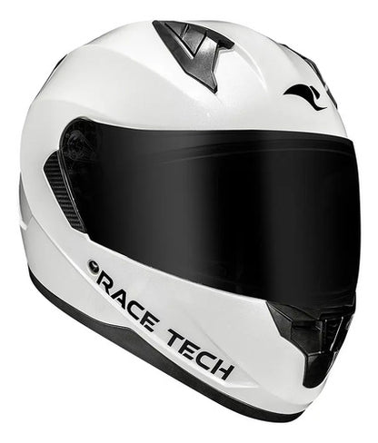 Capacete Race Tech Sector Solid Branco Brilhante