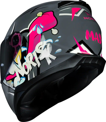 Capacete Norisk Razor Mad Cinza Brilhante Tamanho 56/S