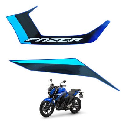 Adesivo da Aba do Tanque Esquerda Yamaha Fazer Fz25 250 2025 Azul