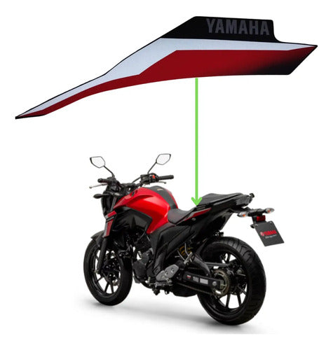 Adesivo da Rabeta Lateral Esquerda Yamaha Fazer Fz25 250 2024 Vermelho