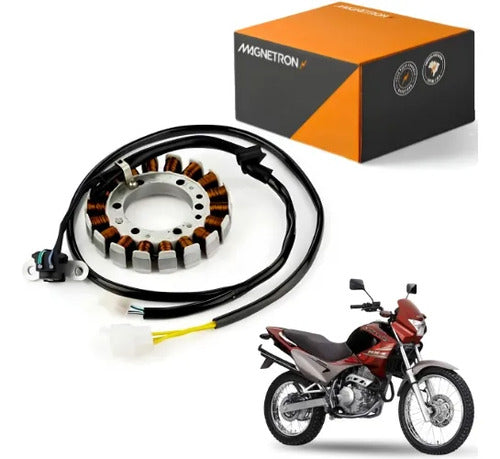 Magneto Estator com Bobina de Pulso Magnetron Honda Nx 400 Falcon 1999 a 2008