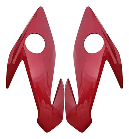 Par de Carenagens Laterais do Farol Paramotos Honda Cg 160 Titan 2022 a 2024 Vermelho Guaraú