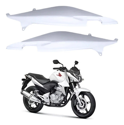 Par de Rabetas Laterais Paramotos Honda Cb 300r 2013 em diante Branco