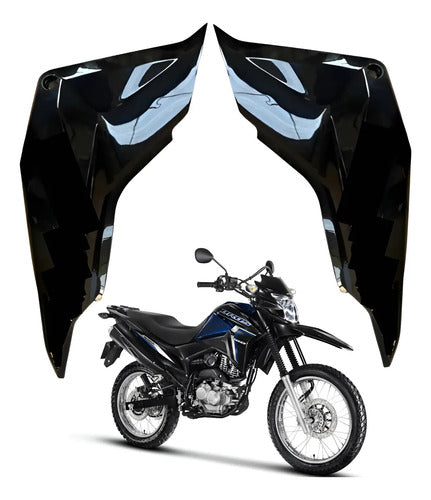 Par de Guias de Ar Abas do Tanque Paramotos Honda Bros 160 2022 a 2024 Preto