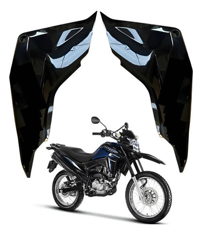 Par de Guias de Ar Abas do Tanque Paramotos Honda Bros 160 2022 a 2024 Preto
