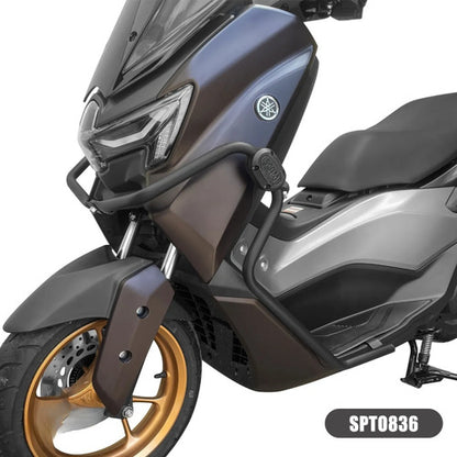 Protetor de Motor Frontal Scam Yamaha Nmax 160 2025 em diante Preto Fosco