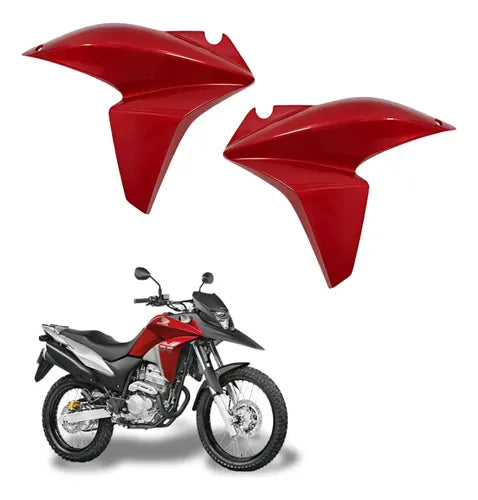 Par de Aletas Abas do Tanque Paramotos Honda Xre 300 2013 a 2015 Vermelho Pimenta