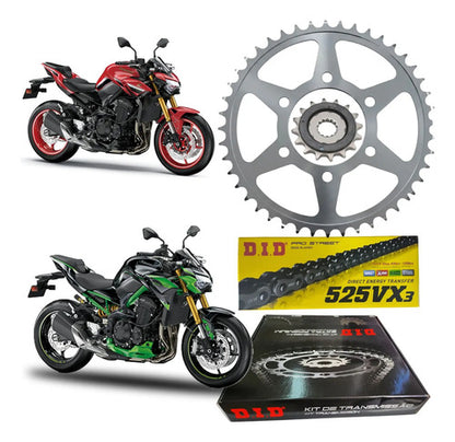 Kit Relação DID Premium com Retentor Kawasaki Z900 2017 em diante 525VX3 114L 44/15T