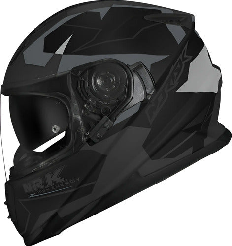 Capacete Norisk FF302 Soul District com Óculos Solar Interno Preto Cinza Fosco