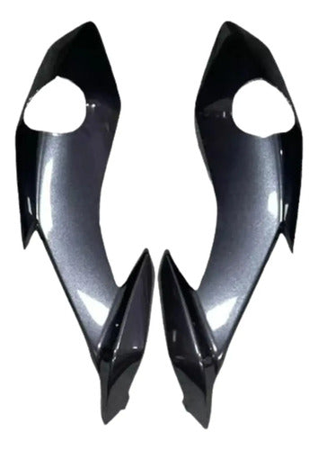 Bananinha Par de Carenagens Laterais do Farol Paramotos Honda Cg 160 Fan Start 2022 a 2024 Cinza