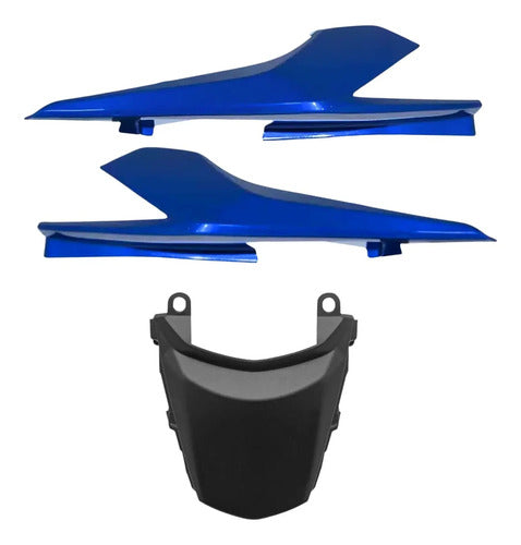 Kit Rabeta Lateral Completa Paramotos Honda Cg 160 Titan 2016 a 2024 Azul Caraíva