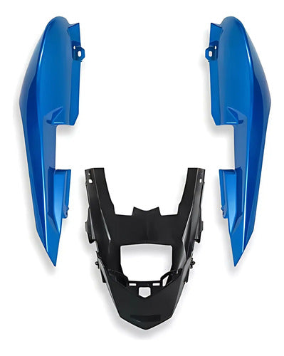 Rabeta Lateral Completa Paramotos Yamaha Fazer 150 2014 a 2015 Azul Metálico