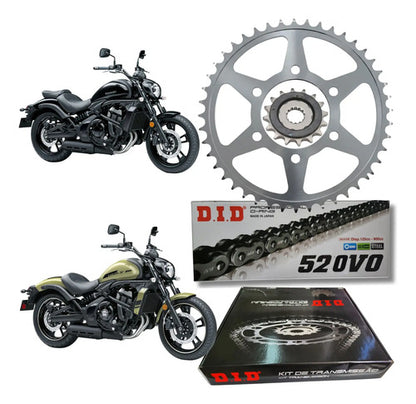 Kit Relação DID Premium com Retentor Kawasaki Vulcan S 650 2015 em diante 520VO 120L 46/15T