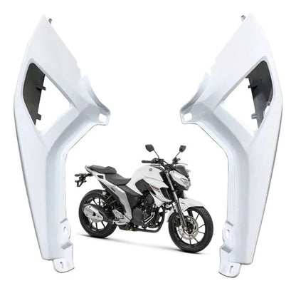 Par de Rabetas Laterais Paramotos Yamaha Fazer Fz25 250 2018 a 2024 Branco