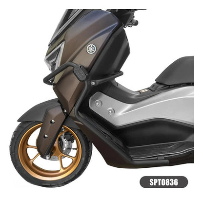 Protetor de Motor Frontal Scam Yamaha Nmax 160 2025 em diante Preto Fosco