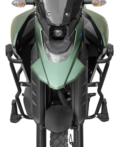 Protetor de Motor com Pedaleira Scam Yamaha Lander 250 2025 em diante Preto Fosco