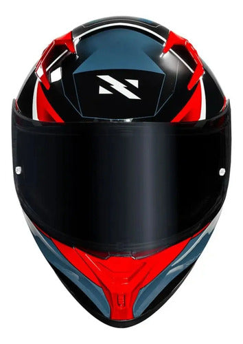 Capacete Norisk Flow Pulse com 2 Viseiras e Spoiler Azul Vermelho