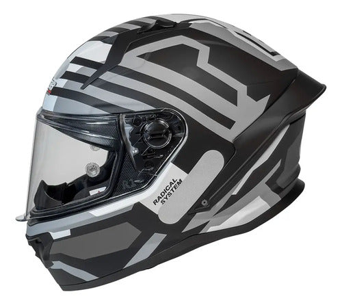 Capacete GP Tech Pilot Blade Branco Cinza Fosco