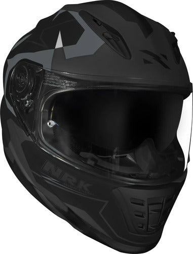 Capacete Norisk FF302 Soul District com Óculos Solar Interno Preto Cinza Fosco