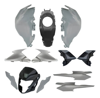 Kit Carenagem Completo Paramotos Honda Cg 160 Titan 2025 em diante Cinza Perolizado